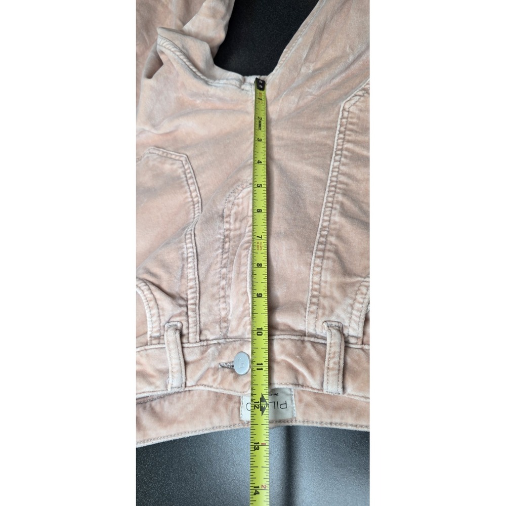 Pilcro Rylan Velvet High-Rise Flare Jeans Pink Women 28x35 Tall Boho Western - Picture 8 of 9